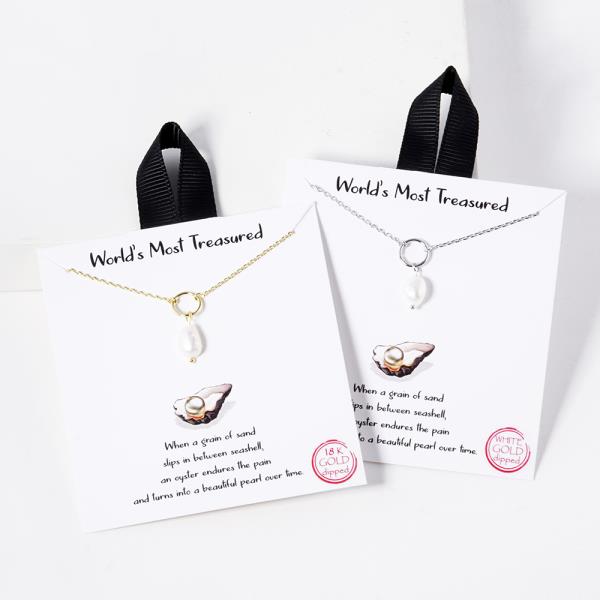 18K GOLD RHODIUM DIPPED WORLDS MOST TREASURED NECKLACE