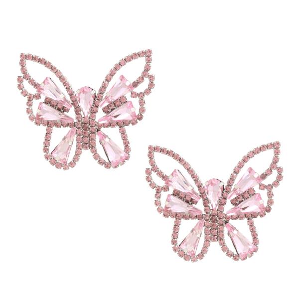 SODAJO RHINESTONE BUTTERFLY EARRING
