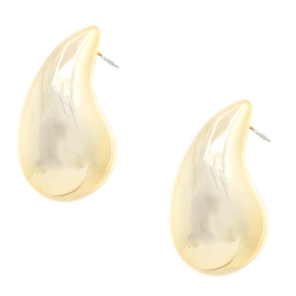 SODAJO TEARDROP DOME METAL EARRING
