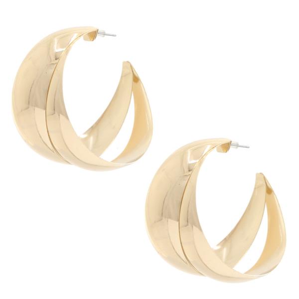 SODAJO WIDE DOUBLE OPEN HOOP EARRING
