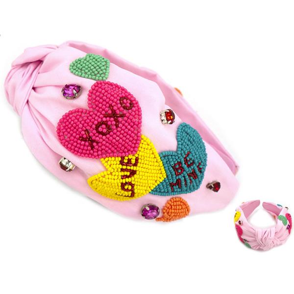 SEED BEAD XOXO LOVE HEADBAND