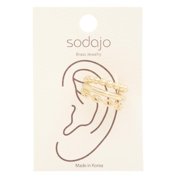SODAJO BALL BEAD HOOP EAR CUFF