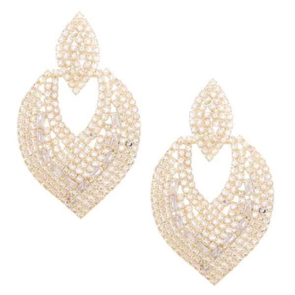 MARQUISE RHINESTONE DANGLE EARRING