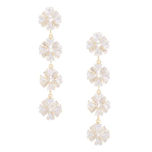 CIRCLE LINK RHINESTONE EARRING