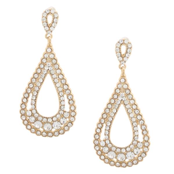 TEARDROP RHINESTONE DANGLE EARRING