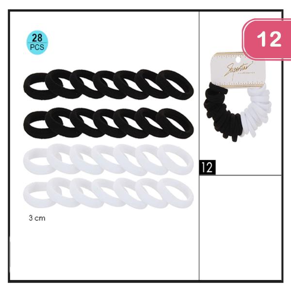 BLACK AND WHITE HAIR CLIP (12UNITS)