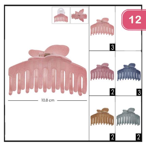 FASHION 11 CM VELVET HAIR CLIP (12UNITS)