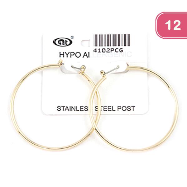 FASHION HOOP EARRING (12UNITS)